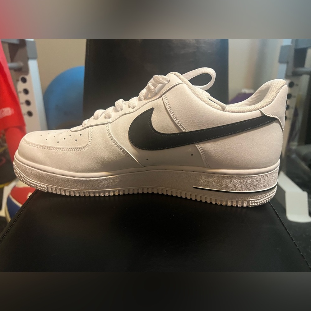 Nike White and Black Air Force One- worn once